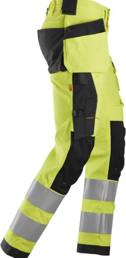 Arbeidsbukse high-vis gul/sort str 58