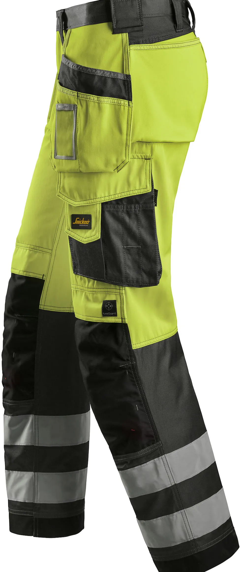 Arbeidsbukse high-vis 3233 gul/sort str 184