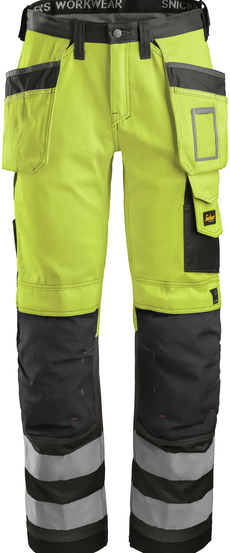 Arbeidsbukse high-vis 3233 gul/sort str 184