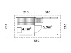 Badstue Sanna 4,1+5,9 m2