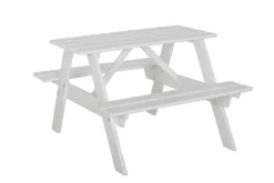 Benksett for barn hvitmalt
