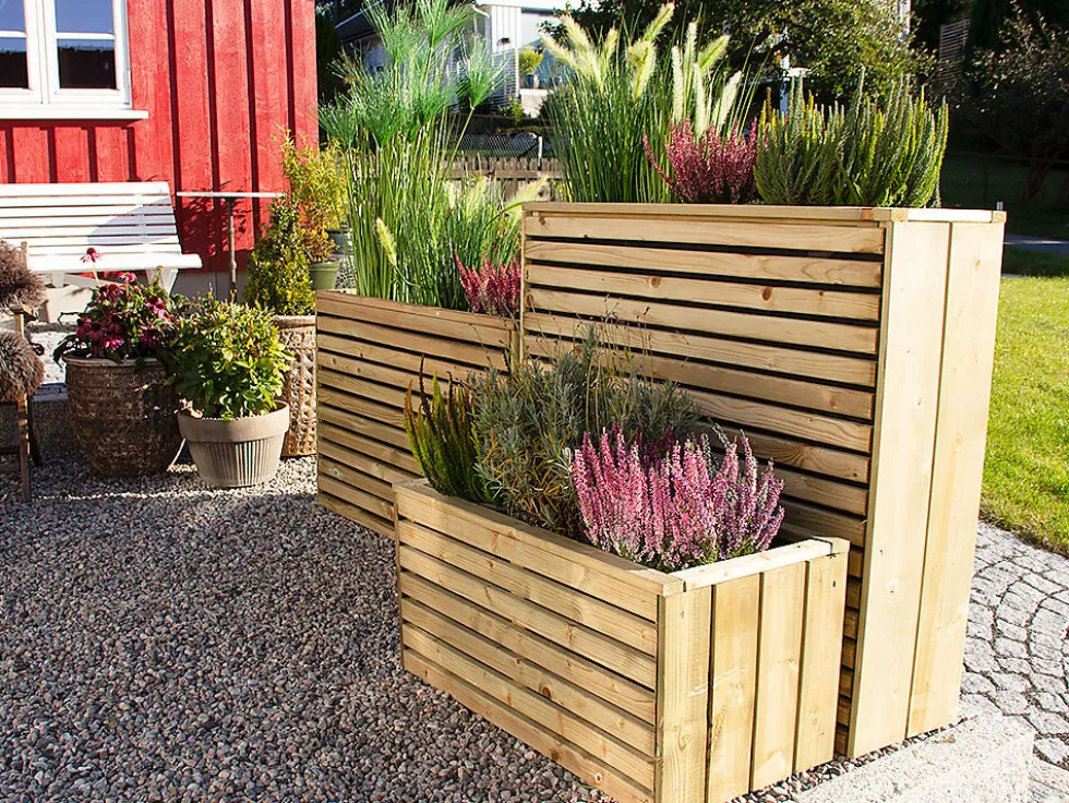Blomsterkasse impregnert 103x30x67 cm