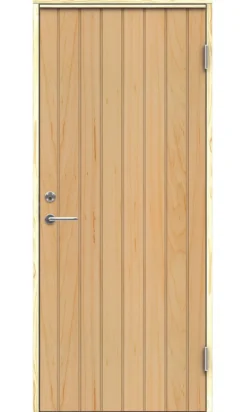 Boddør 458 80x200 cm høyrehengslet ubehandlet