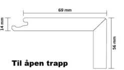 Boen Trappenese Profil B Eik Coral 14x69x56x2200 mm