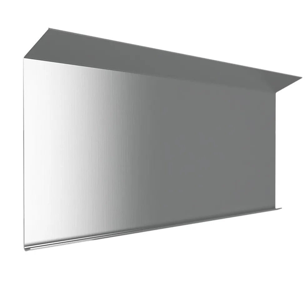 Bordtakbeslag til takrenne 0,6 mm 160 x 2500 mm 22° ubehandlet
