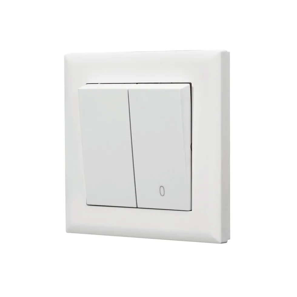 Bryter 2+1-pol innfelt 84x84 mm sort