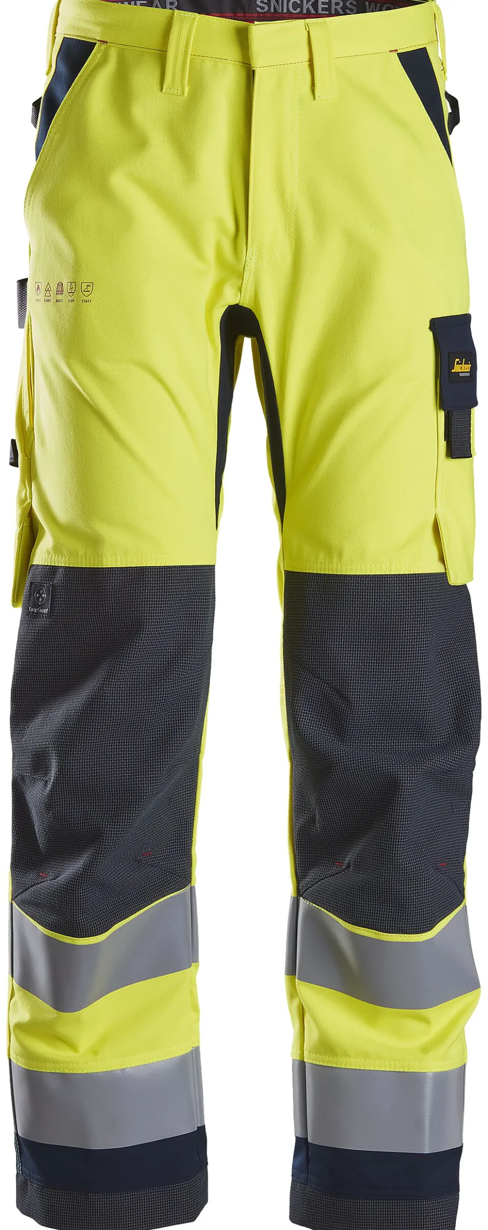 Bukse pw 6360 gul/blå kl2 52 protecwork snickers workwear