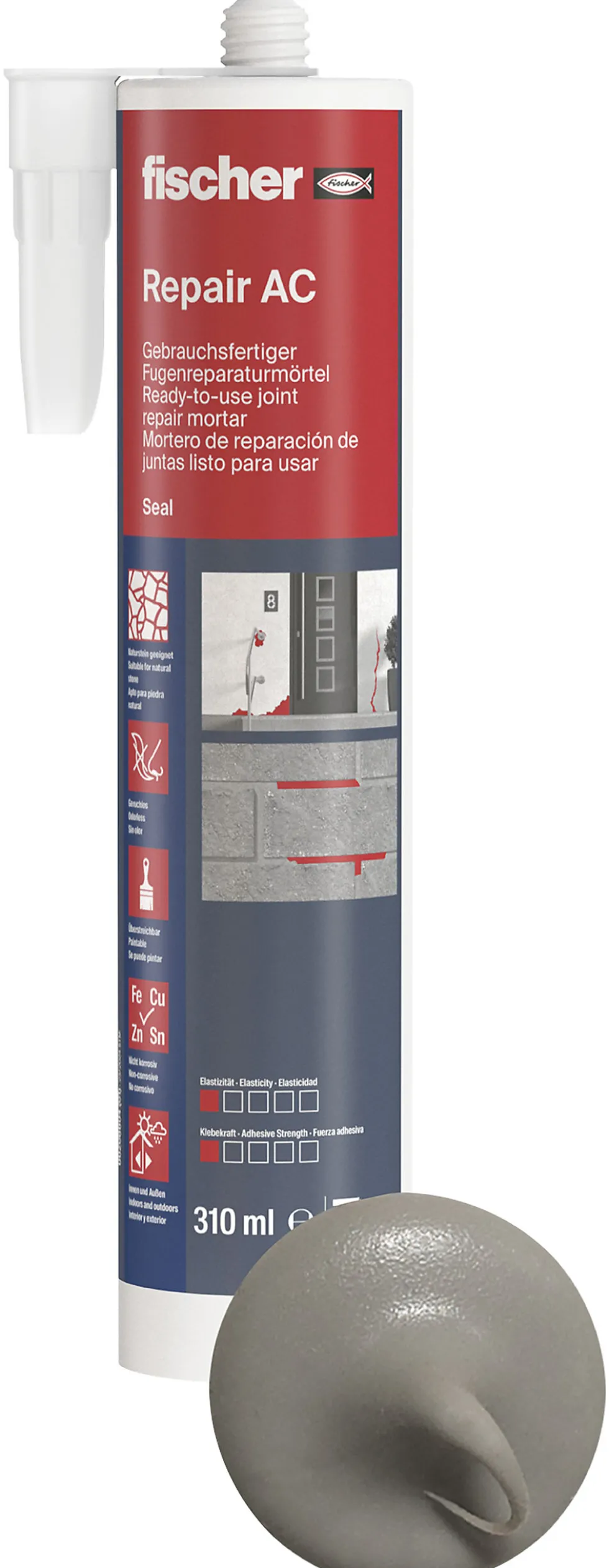 Cement Express grå 310 ml tube