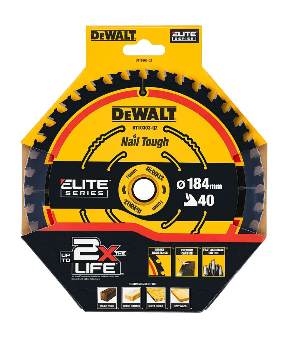 Dewalt Elite Sagblad 184x16mm 40 Tenner DT10303