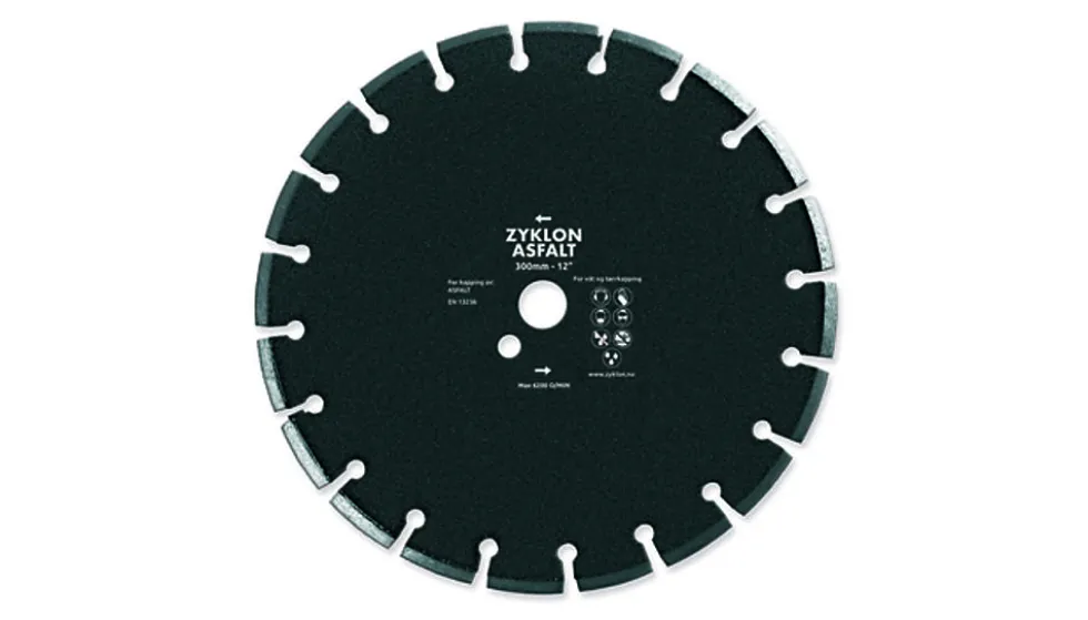 Diamantbl 300x3.2x7x25 asfalt 3.2mm tykk 25.4 mm diam. Spindel