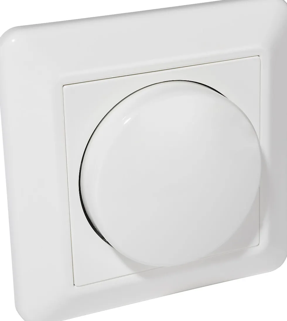Dimmer trykk/ trapp for glødelys hvit 20-315w
