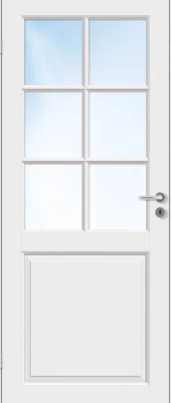 Dørblad innerdør Jonas glass hvit 90x190 cm