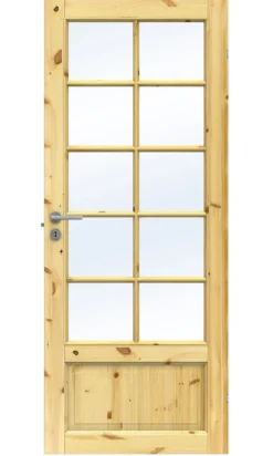 Dørbl tradition sp10 8x21 lakk furu glassdør 4mm herdet glass