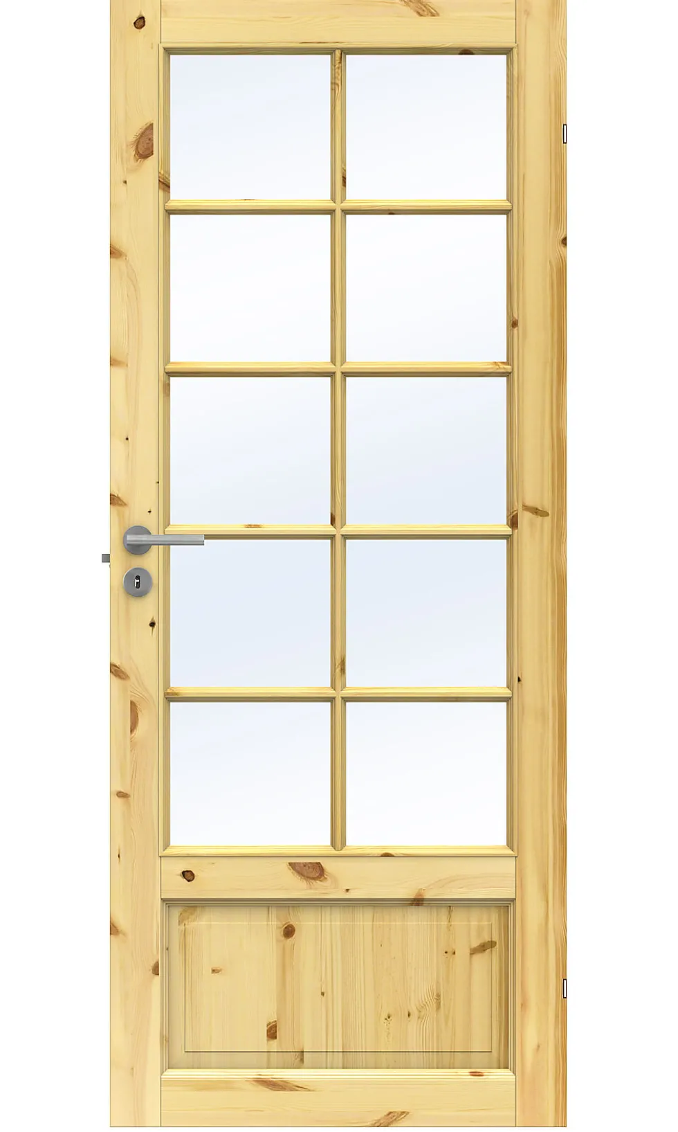 Dørbl tradition sp10 8x21 lakk furu glassdør 4mm herdet glass