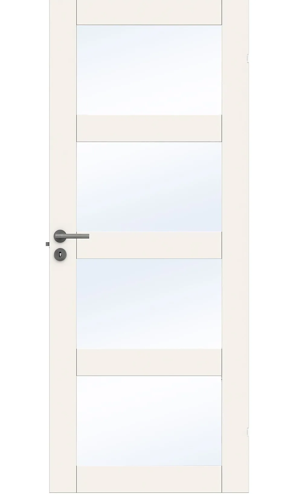 Dørbl unique gw04l 9x21 hvit glassdør 4mm herdet glass