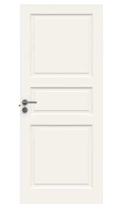 Dør compact 03 8x21 klassisk hvit malt massiv formpresset