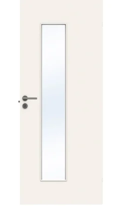 Dør stable effect q510 9x20 hvit 4mm klart herdet glass