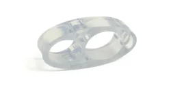 Dørstopper til dørhåndtak, transparent plast, 2 stk.