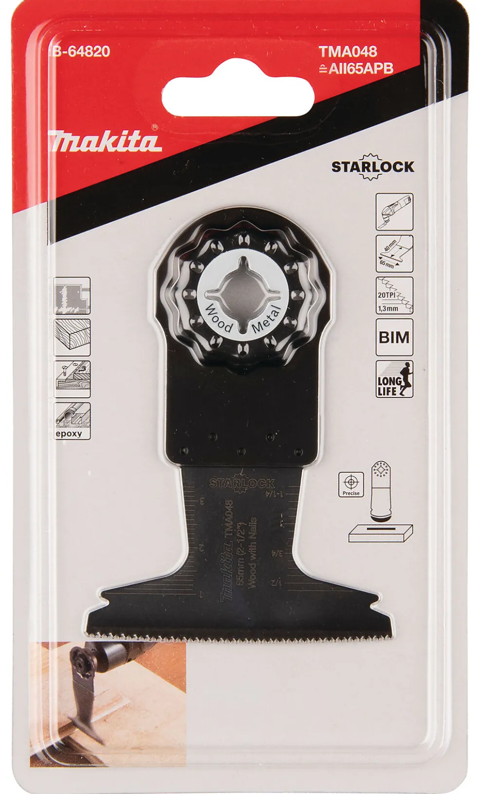 Dykksagblad 65 b-64820 20tpi starlock bim tre, metall stk