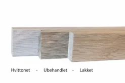 Eik 21x045 glattkant hvittonet spile i eik