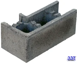 Forskalingblokk venstre hjørne grå 50x25x20 cm kombinert pall