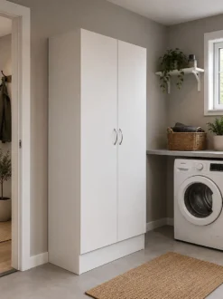 Garderobeskap hvit 100 cm (del 1 av 2)
