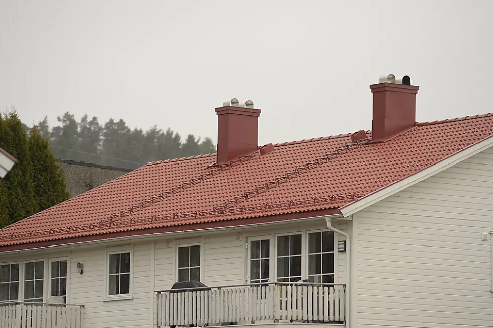 Gelenderrør 115 cm teglrød