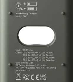 GP Recyko Everyday batterilader B441 + 4xAA 210mAh NiMH-batt