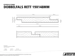 Gran 19x148 d-fals rett kl1 profilert kledning bh