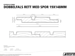 Gran 19x148 df rett spor kl1 profilert kledning bh