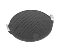 Grillplate i støpejern glatt/rillet 47 cm