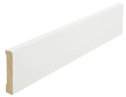 Gulvlist furu rund klassisk hvit S0500-N 12x58x4400 mm