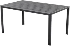 Hagebord alu/polywood 150x90cm grå