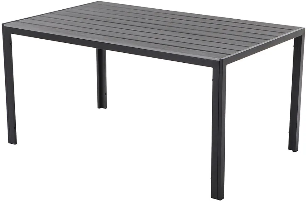 Hagebord alu/polywood 150x90cm grå