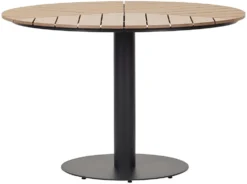 Hagebord sort/teak Envy Ø113 cm
