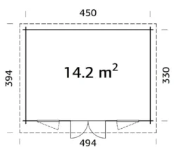 Hagestue Lisa 14,2 m2