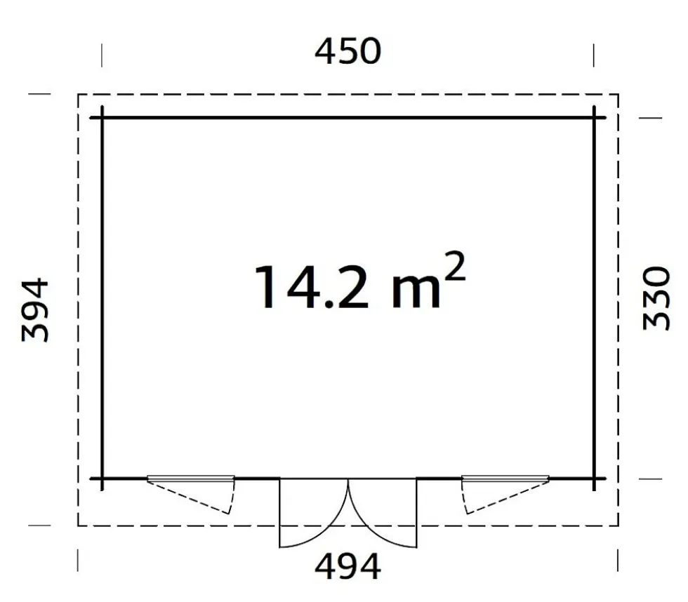 Hagestue Lisa 14,2 m2