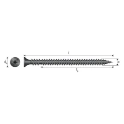 Hardgipsskrue fosfat bånd 3,9x32 1000 stk
