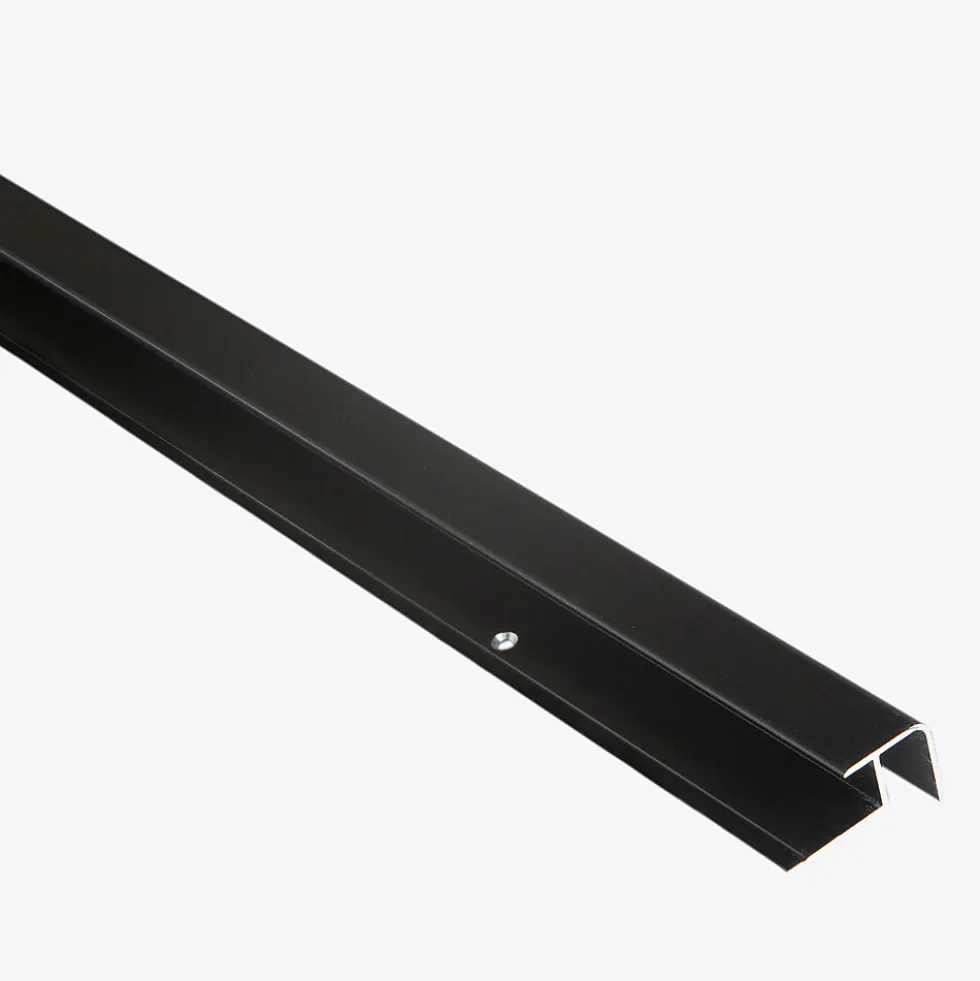 Hjørneprofil utvendig sort aluminium 2400 mm