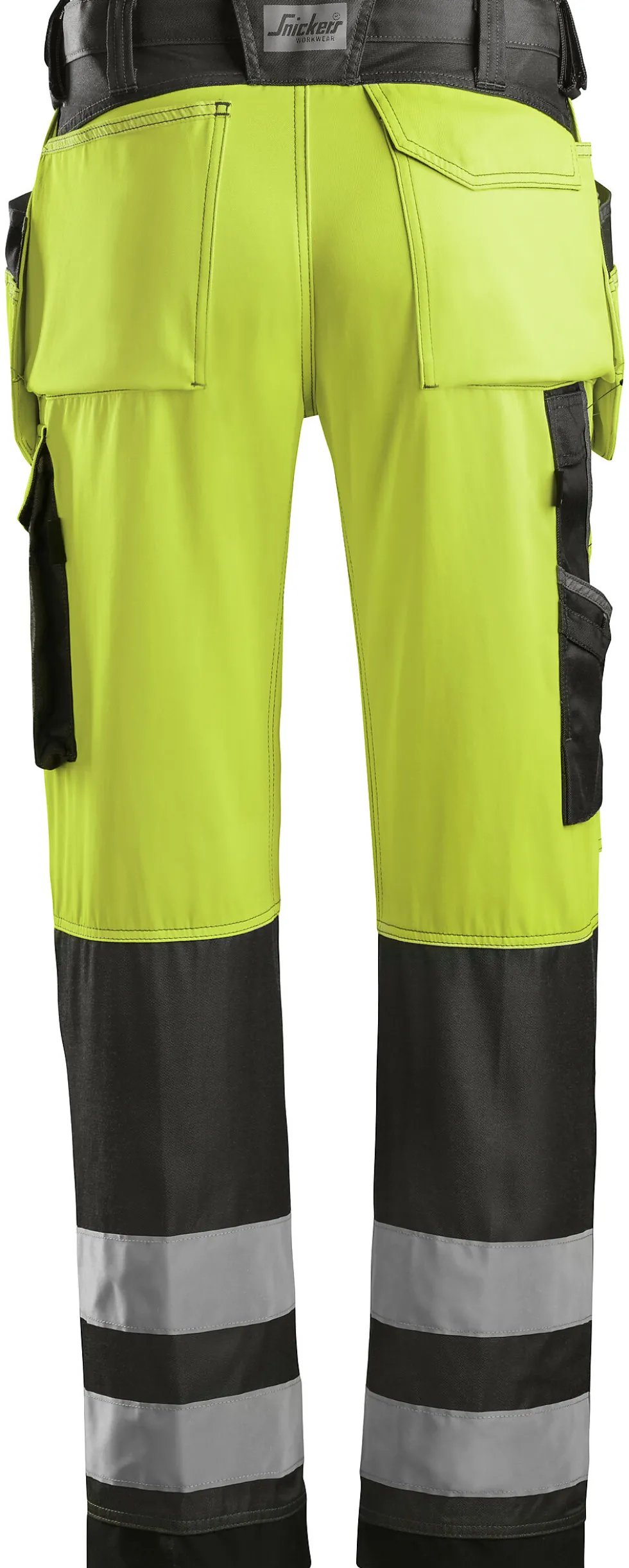 Håndverksbukse 3233 High Vis kl.2gul/sort str 144