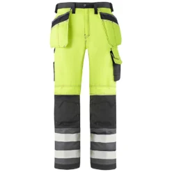 Håndverksbukse 3233 High Vis kl.2gul/sort str 144