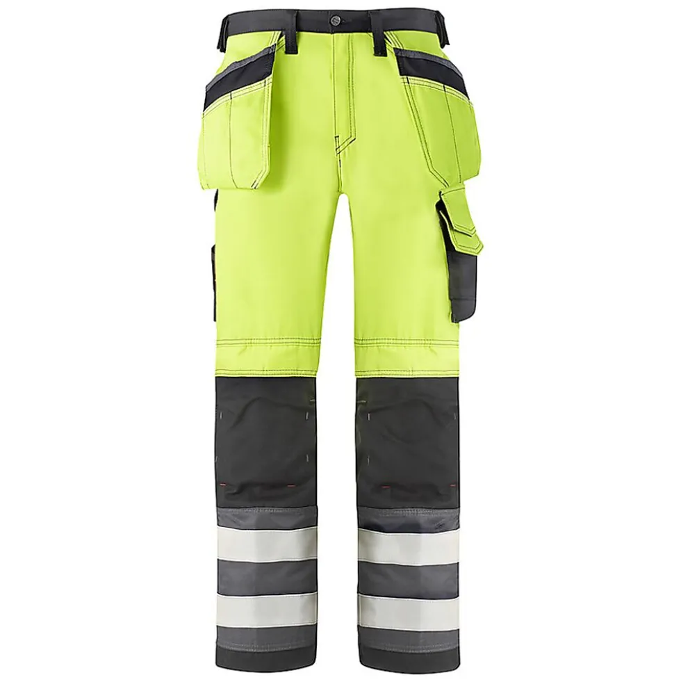 Håndverksbukse 3233 High Vis kl.2gul/sort str 144