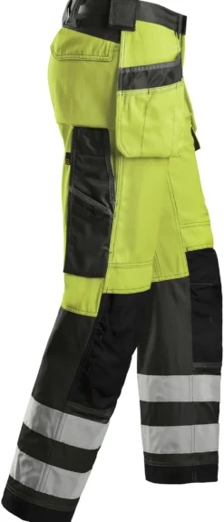 Håndverksbukse 3233 High Vis kl.2gul/sort str 144