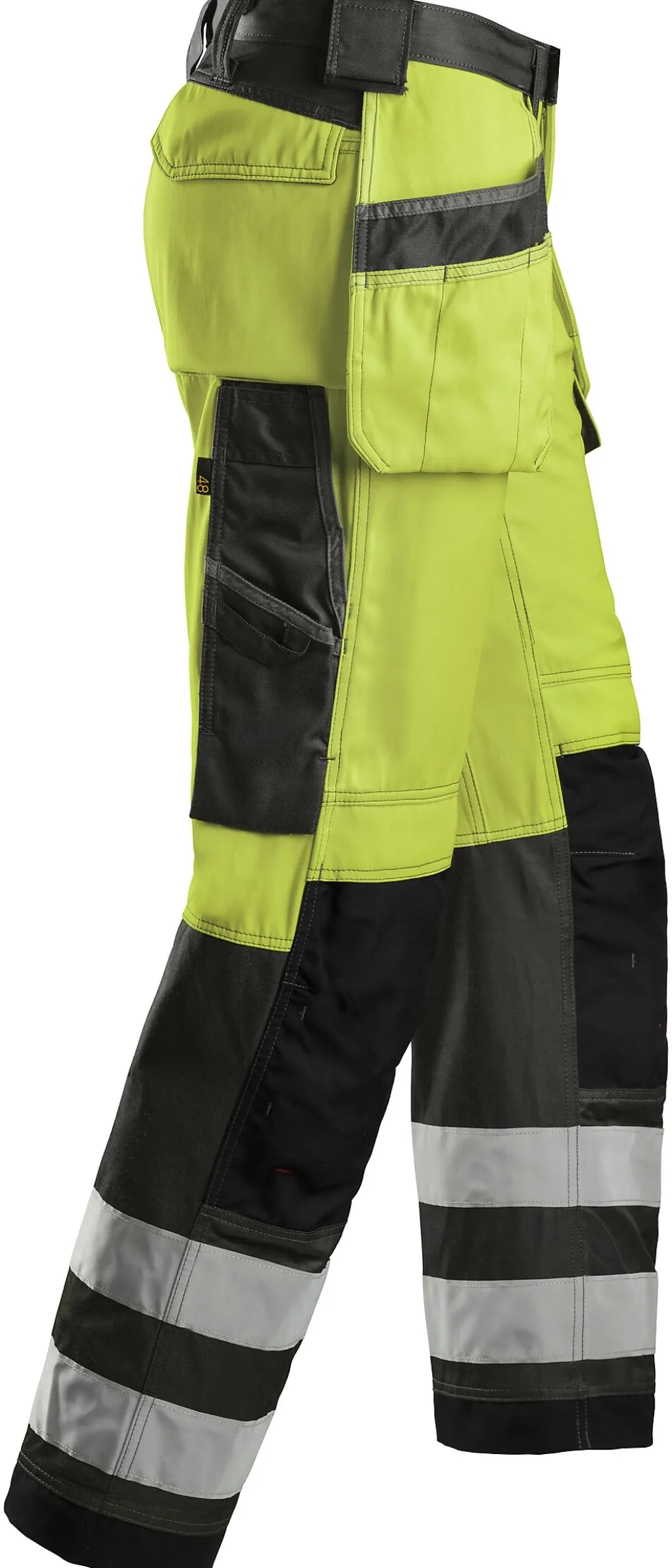Håndverksbukse 3233 High Vis kl.2gul/sort str 144