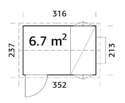 Hønehus Chick 6,7 m²