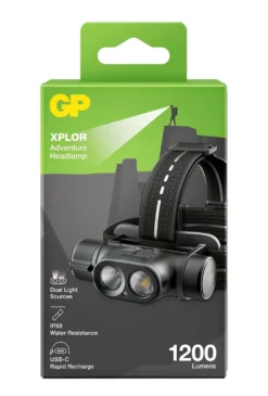 Hodelykt oppladbar PHR19 1200 lumen