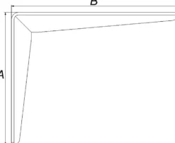 Hyllevinkel T-Profil 200x250 mm