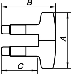 Innboringshengsel 34 mm forkrommet