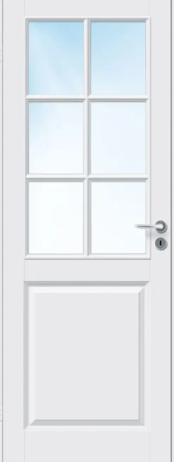 Innerdør Kari lett halvglass hvit 70x200 cm