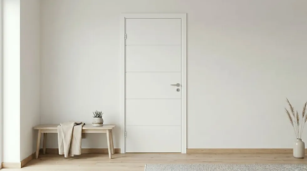 Innerdør Quatro Kompakt hvit 90x210 cm